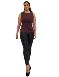 Let's Get Knotted Sleeveless Top Eggplant